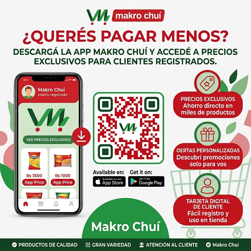 App Makro Chuí: precios exclusivos, ofertas personalizadas y tarjeta digital de cliente